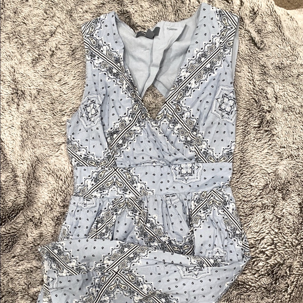 Modcloth Blue Bandana Midi Dress